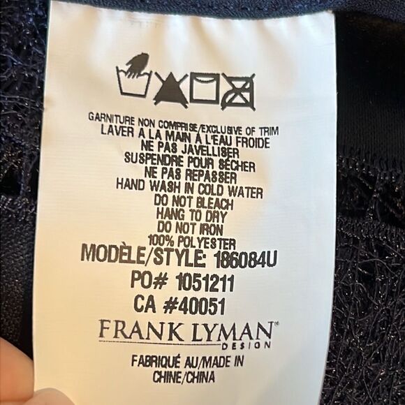 Frank Lyman Navy‎ Blue Patchwork Design Zip Up Jacket Size Small - Picture 12 of 12